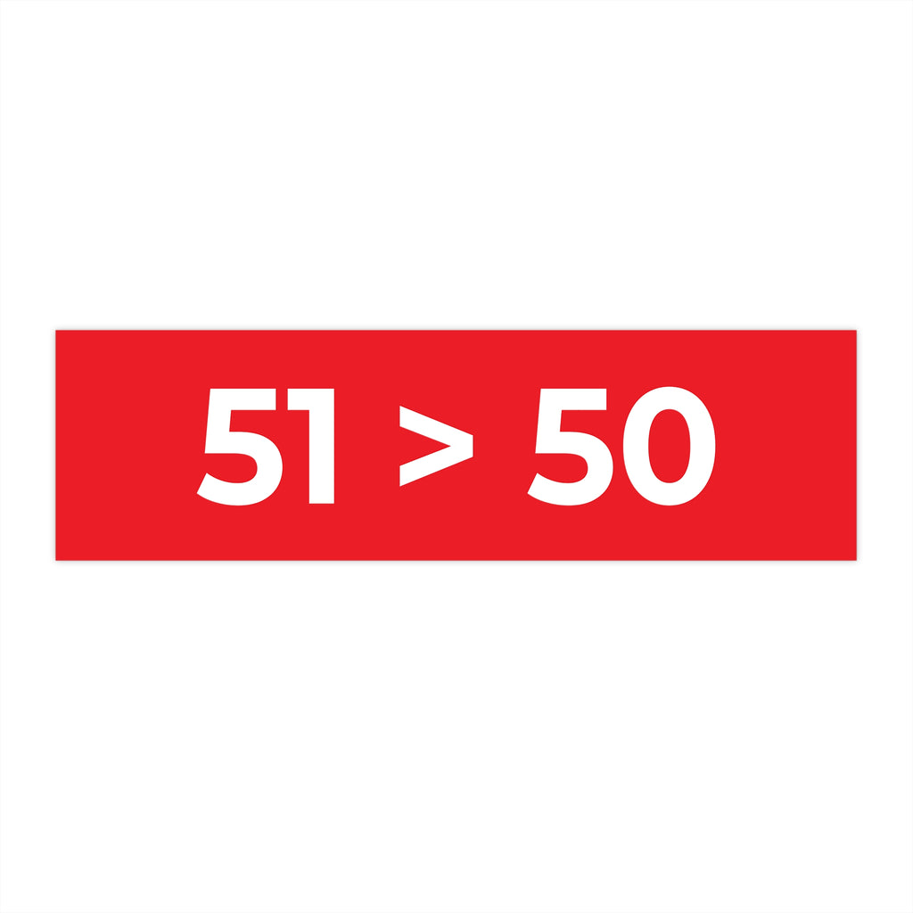 The Greatest Number Sticker